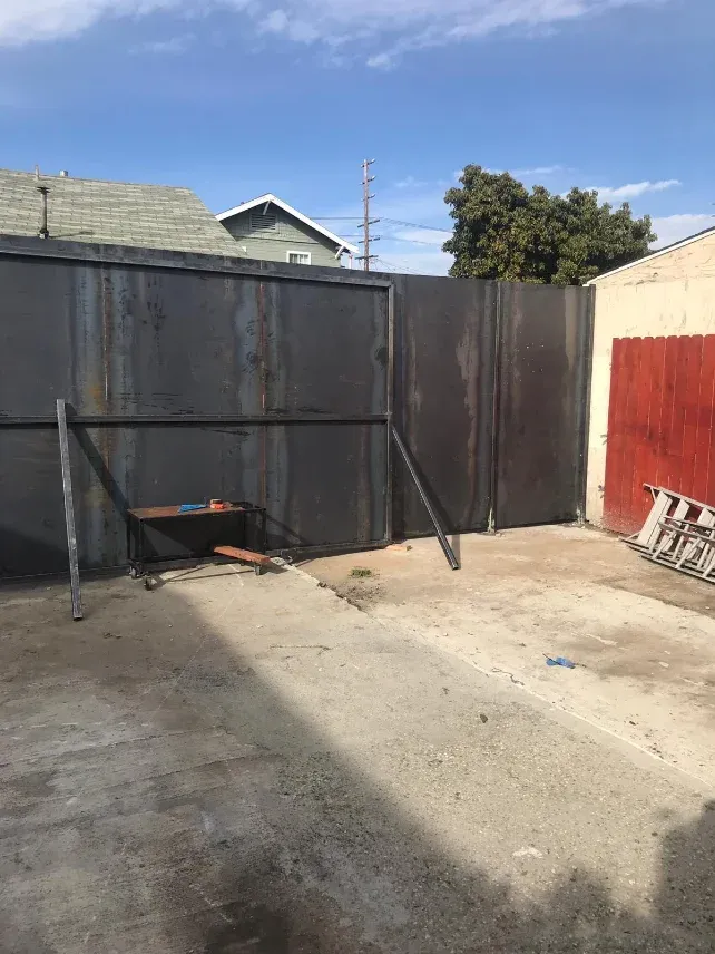 Iron fence run at a private estate